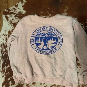 Great Smoky Mountains Pink Sweater